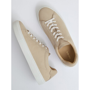 REISS FINLEY Leather Low Top Trainers